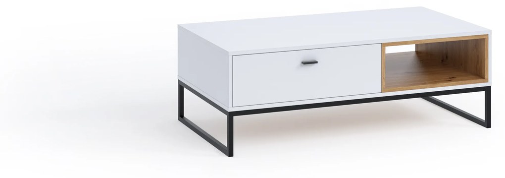 Konferenčný stolík OLIER OL-05 Olier farba: biela / dub artisan