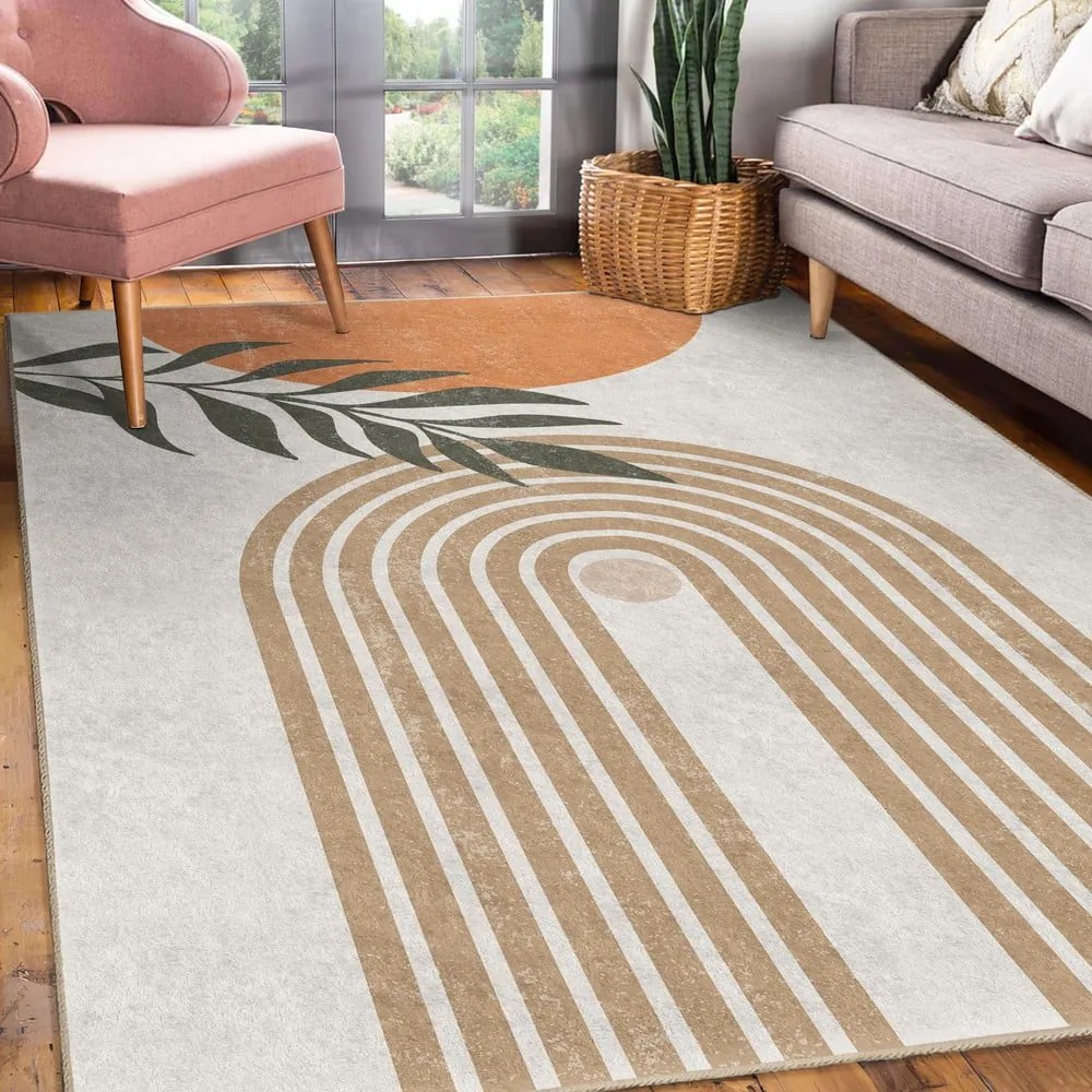 Krémový prateľný koberec 120x180 cm Dot Arch – Mila Home