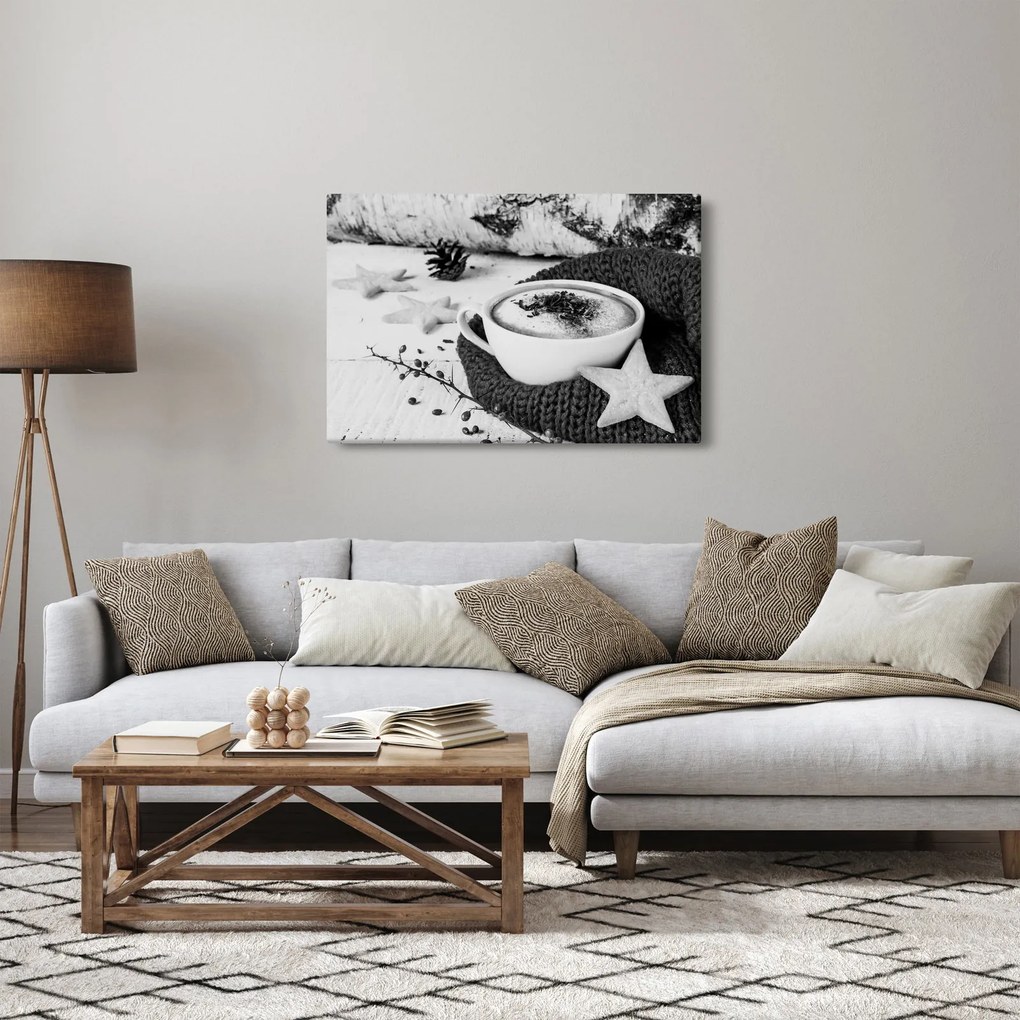 Obraz - Zimné cappuccino (90x60 cm)