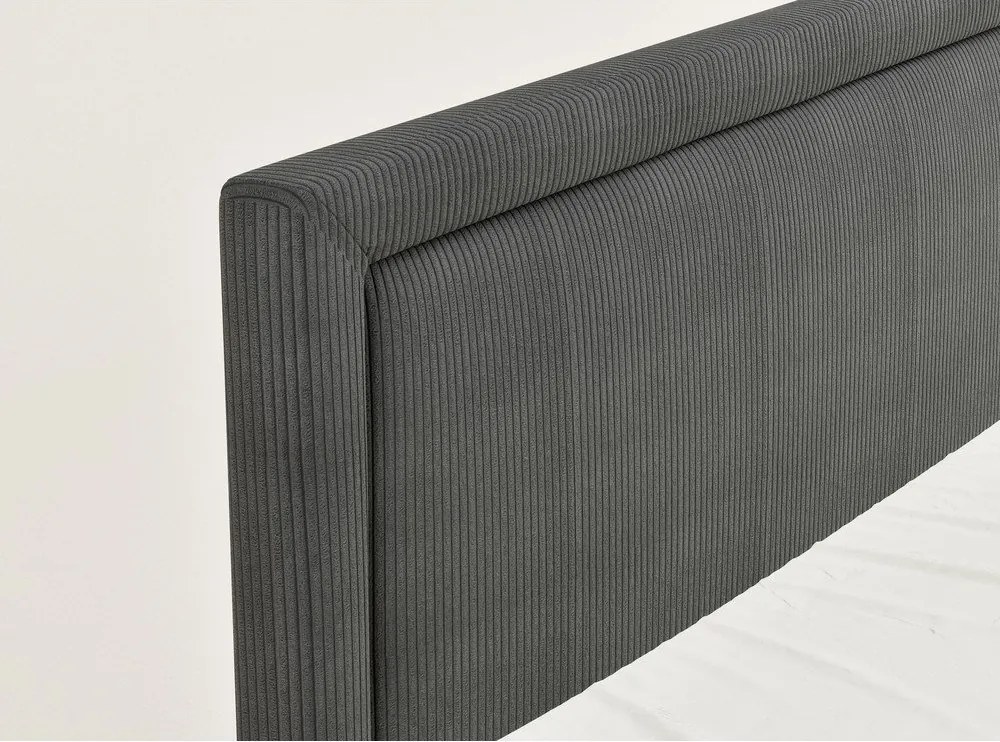 Antracitová boxspring posteľ s úložným priestorom 200x200 cm Fresco – Maison de Rêve
