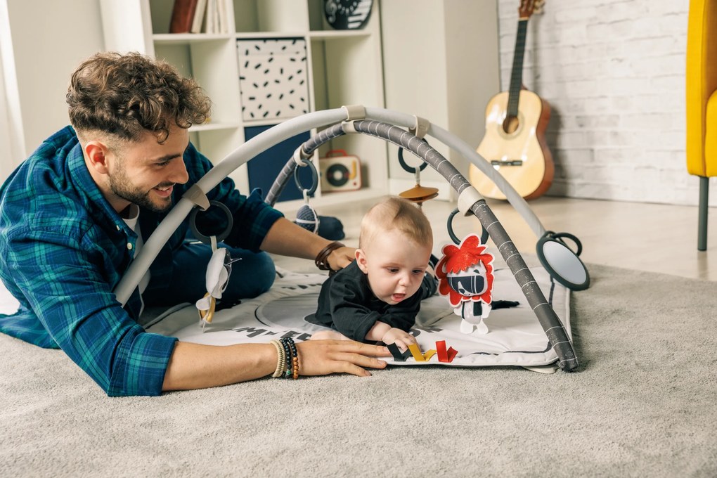 Hracia deka s hrazdou štvorcová Gymini Tiny Rockers