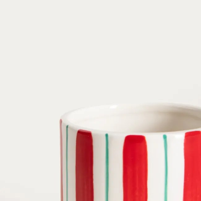 Hrnček JUNDI červený / biely 760396 350 ml