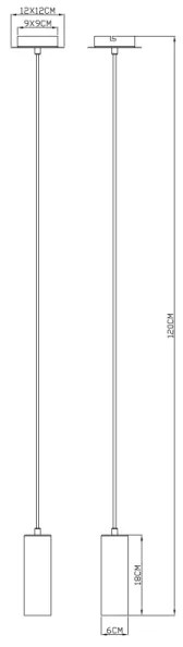 Globo 57911HG - Luster na lanku ROBBY 1xGU10/35W/230V šedá/hnedá