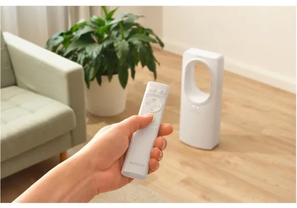 Sencor - Podlahový bezvrtuľový ventilátor 50W/230V biela + diaľkové ovládanie