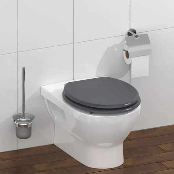Schütte 80104 - WC sedadlo SPIRIT antracit SoftClose MDF drevo