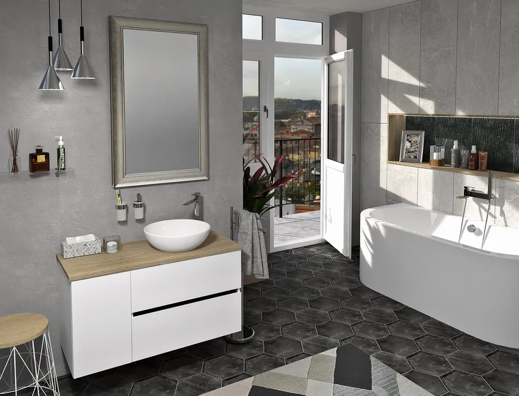 Sapho, Doska DTDL 680x18x440mm, dub strieborný