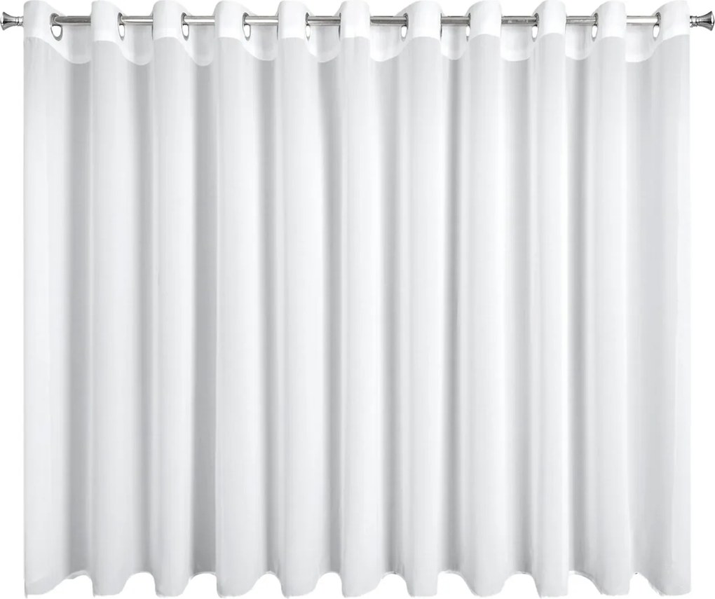 ZÁCLONA NA KRÚŽKOCH DEBRA 400X160 CM BIELA