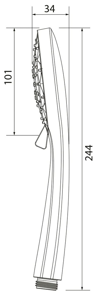 Sapho Sapho, Ručná masážná sprcha ,4 režimy, silikon trysky, priemer 101mm, ABS/chróm, 1204-02