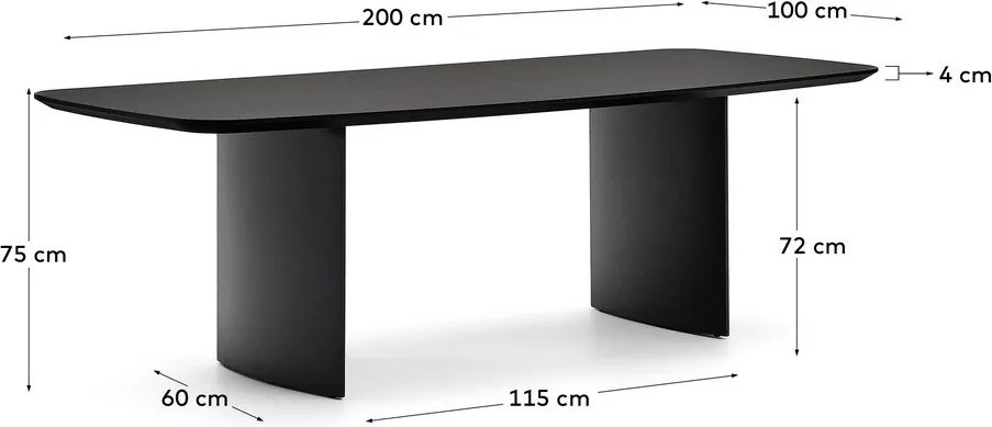 Jedálenský stôl 100x200 cm Litto – Kave Home