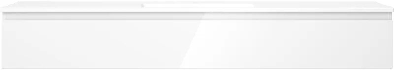 Mexen Orio, kúpeľňová skrinka 160 cm s umývadlom Otis, 1 zásuvka, biela lesklá, 91A10-16023-1-BF00-W18M00