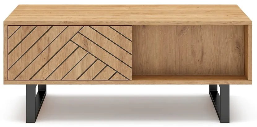 Konferenčný stolík v dekore duba v prírodnej farbe 55x110 cm Madona - Marckeric