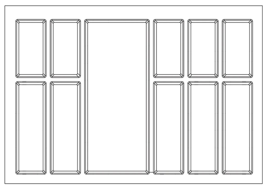 Agoform Príborník Classico Kristall softTouch 80 722 x 474 mm čierný
