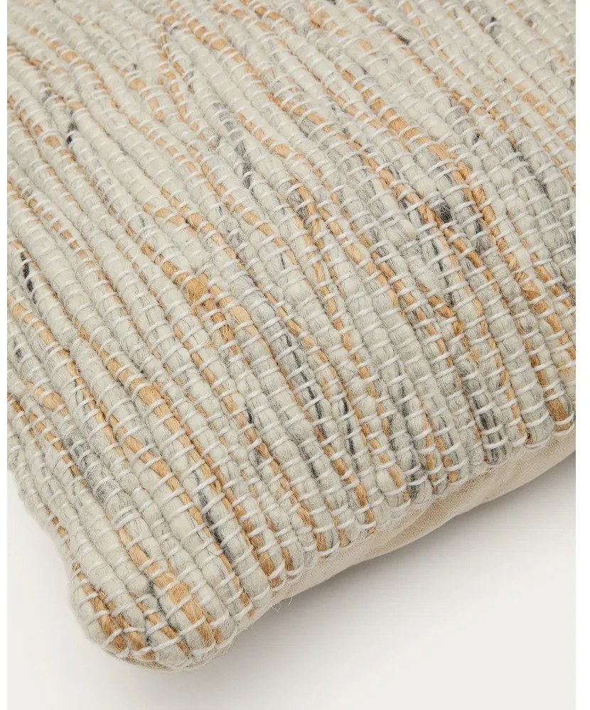 Obliečka na vankúš s prímesou vlny 45x45 cm Selise – Kave Home