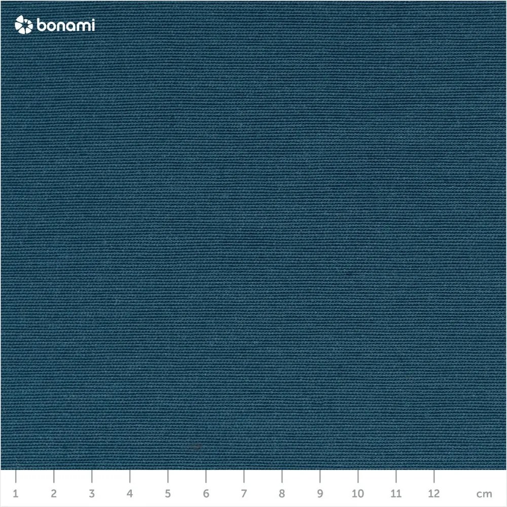 Podnožka s modrým poťahom Karup Design Senza Natural/Petrol Blue