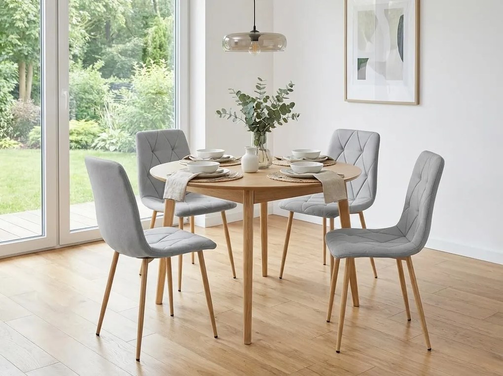 Svetlosivá jedálenská stolička LIBRA