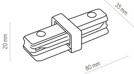 Zuma Line 3045 - Bodové svietidlo do lištového systému REFLEKTOR 8xGU10/10W/230V