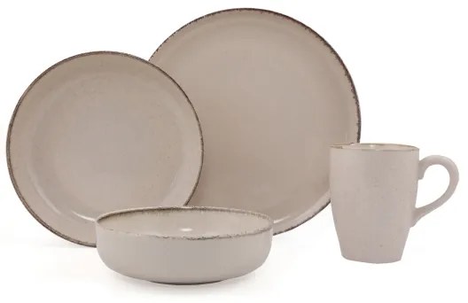 Jedálenská súprava 16 ks béžová/porcelán