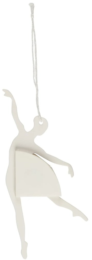 Ib Laursen Papierová vianočná ozdoba Ballerina Dance position White 14 cm