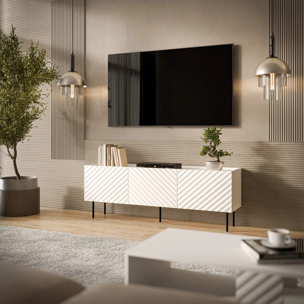 Cama TV stolík Lucia 165 - biela