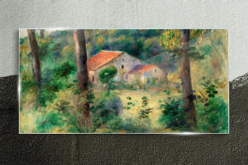 Skleneny obraz Lesný dom