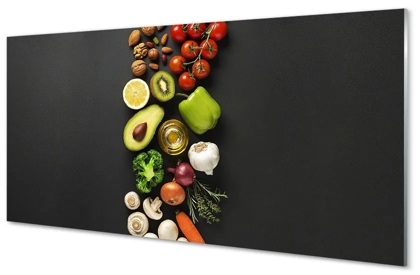 Obraz na skle Citrón avokádo mrkva 100x50cm