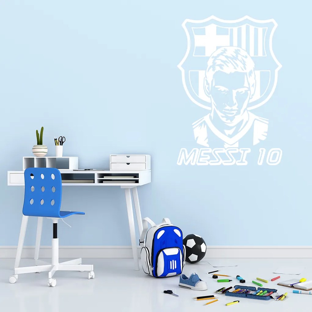 Veselá Stena Samolepka Lionel Messi 10 Farba: šedá, Veľkosť: 60 x 42 cm
