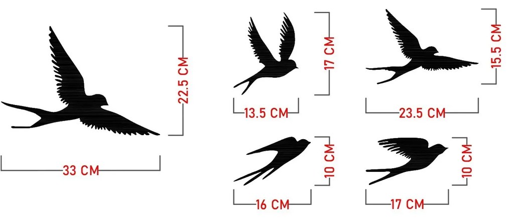 Nástenná kovová dekorácia Vrana čierna