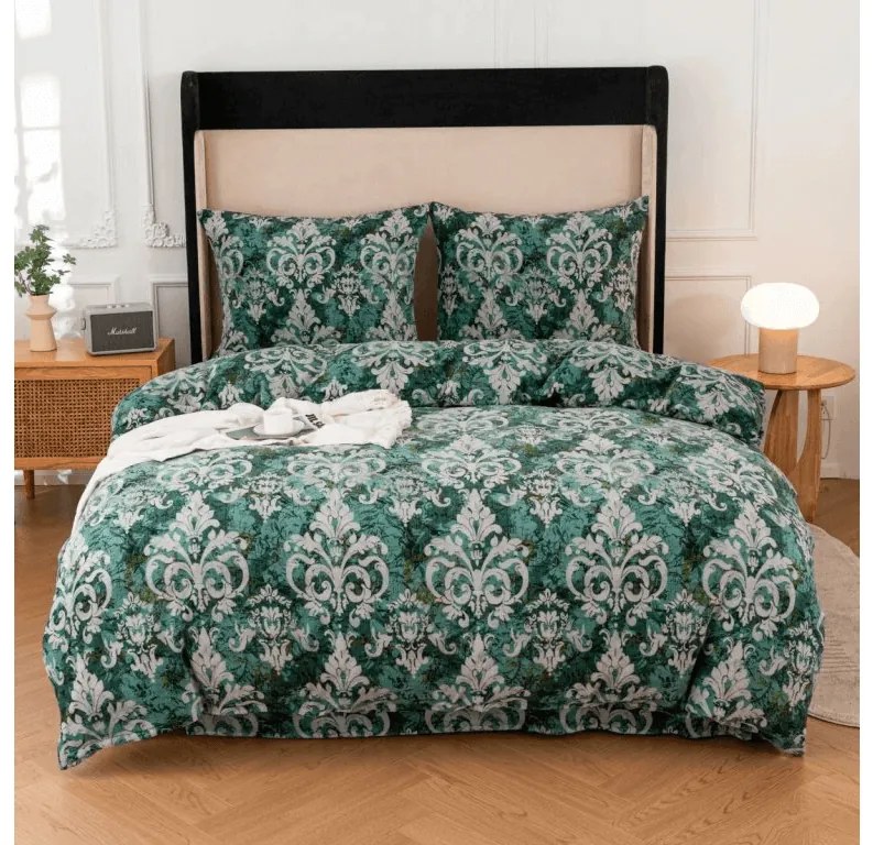 Mikroplyšové obliečky ORIENTINO zelené Rozmer obliečky: 70 x 80 cm | 140 x 200 cm