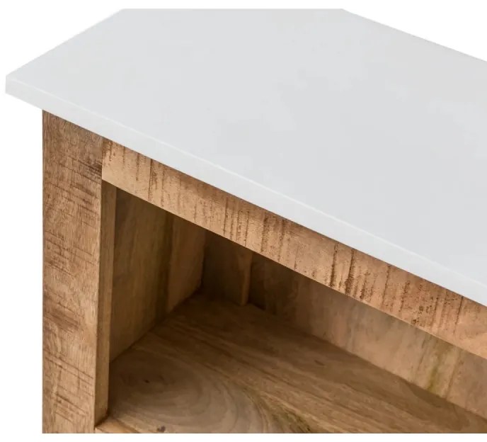 furniture-nabytek.cz - Masívna kúpeľňová nástenná skrinka Pune z mangového dreva, lakovaná, viacfarebná – 42×32×60 cm