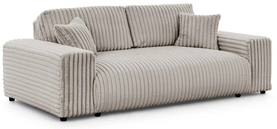 Svetlosivá menčestrová pohovka 213 cm Justin – Ropez