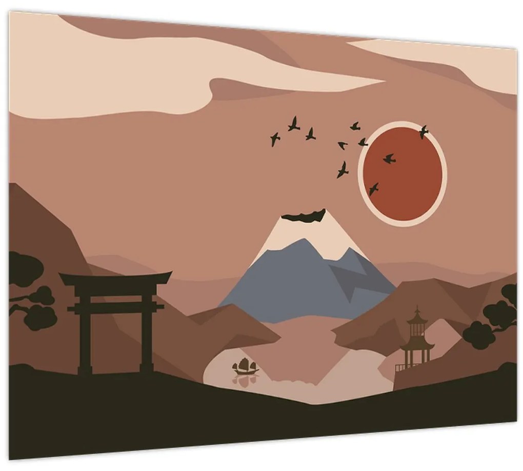 Sklenený obraz - Japonsko N⁰1 (70x50 cm)