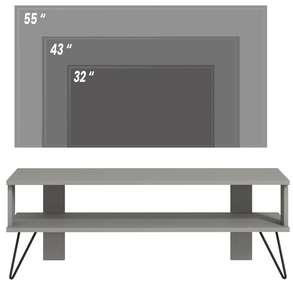TV stolík/skrinka Dual (sivá). Akcia -20%. Vlastná spoľahlivá doprava až k Vám domov. 1107982