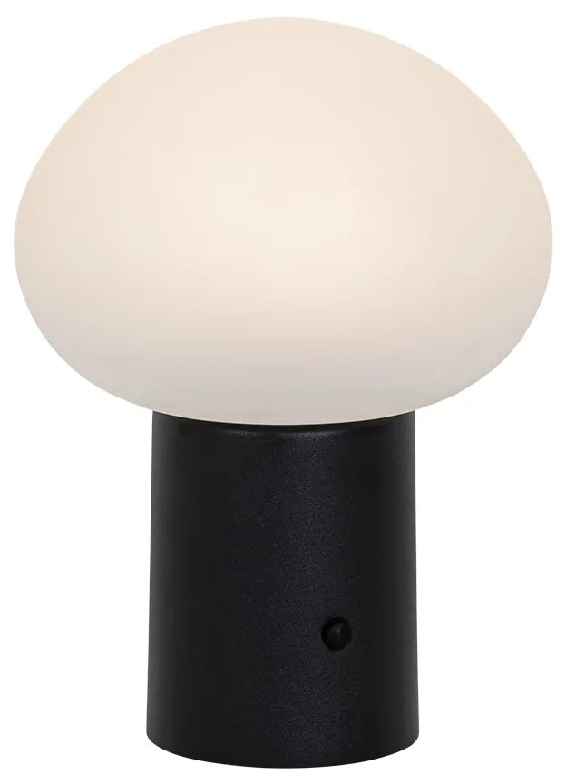 Stolná lampa čierna vrátane LED 3-stupňovo stmievateľná nabíjateľná - Louise
