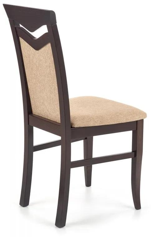 Jedálenská stolička CITRONE – masív, látka, viac farieb dub medový / sivá
