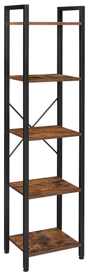 Knižnica NAVARO hnedá/čierna