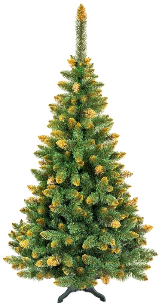 Premium Vianočný stromček umelý  so zlatistým nástrekom - 180cm