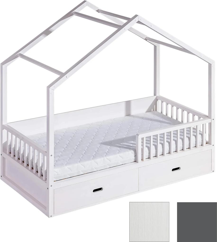 DL Detská posteľ domček 200x90 Farba: Biela