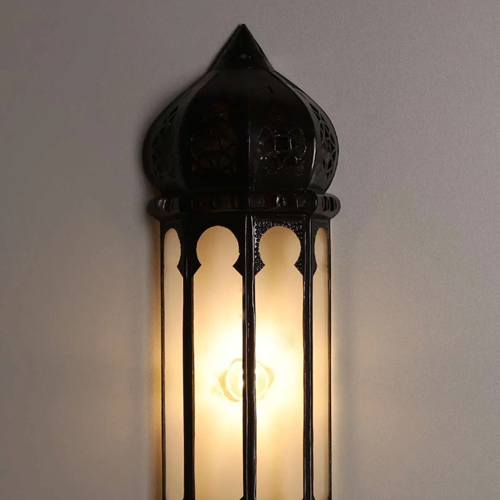 Marocká nástenná lampa Ruya transparentná