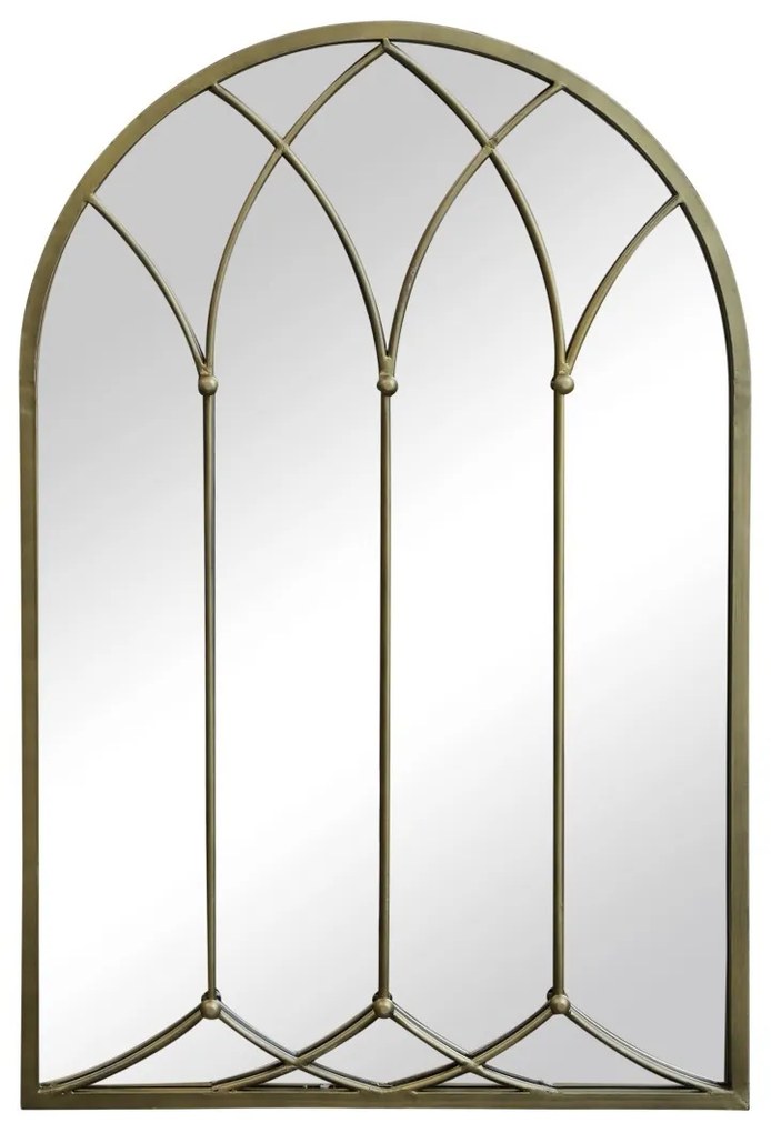 Bronzové antik kovové nástenné zrkadlo Archia - 60*3*90 cm