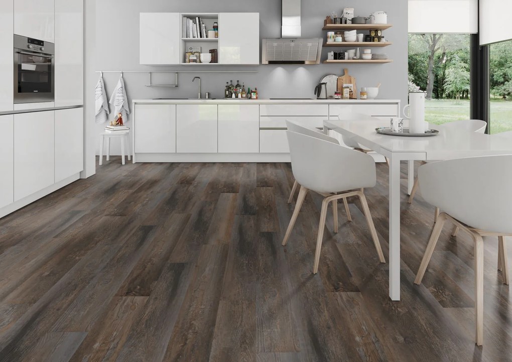 Oneflor, Vinylová podlaha lepená ECO 55 068 Smoked Pine Brown, 1219,2 x 184,1 mm