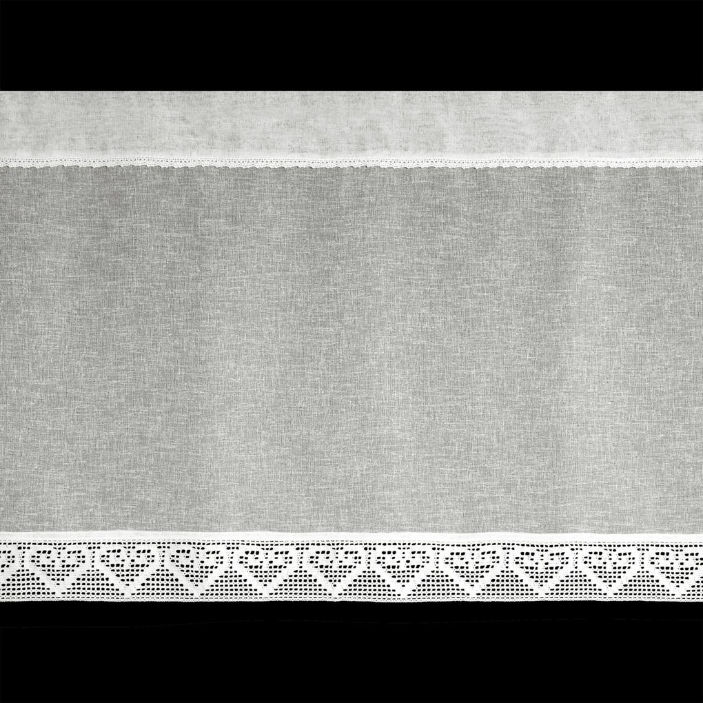 KRÁTKA ZÁCLONA NA PÁSKE GABI 150X60 CM KRÉMOVÁ