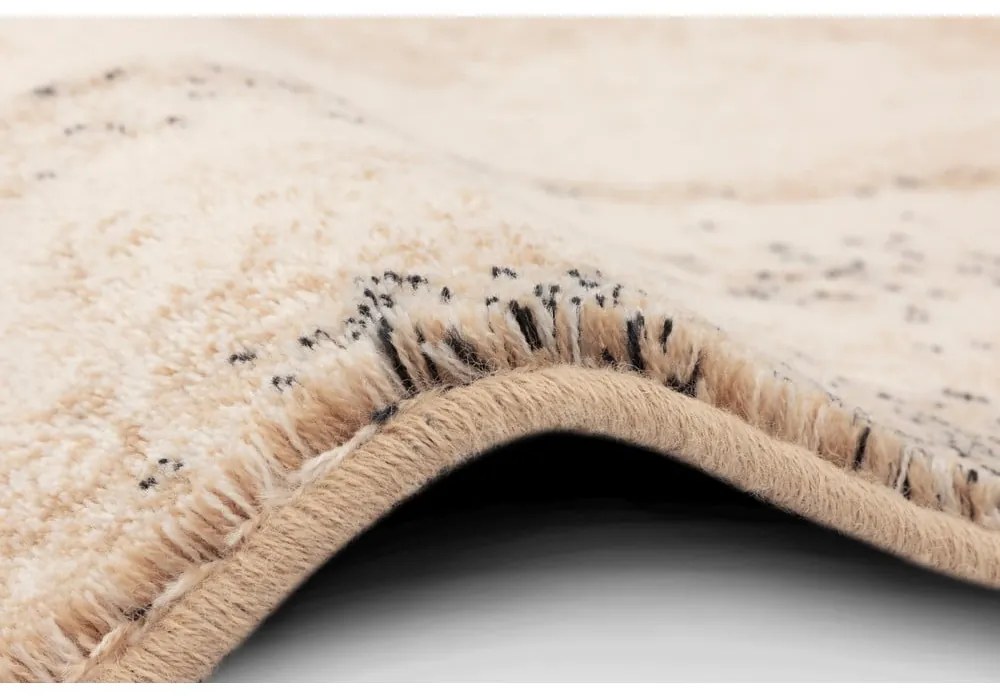 Béžový vlnený koberec 133x180 cm Eddy – Agnella