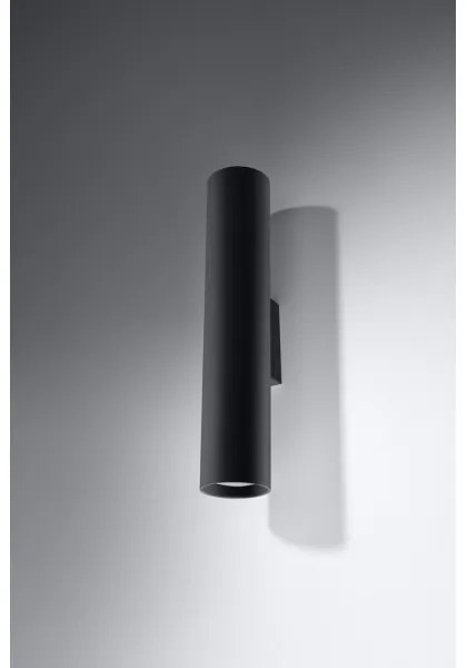 Sollux SL.0330 - Nástenné svietidlo LAGOS 2 2xGU10/10W/230V čierna