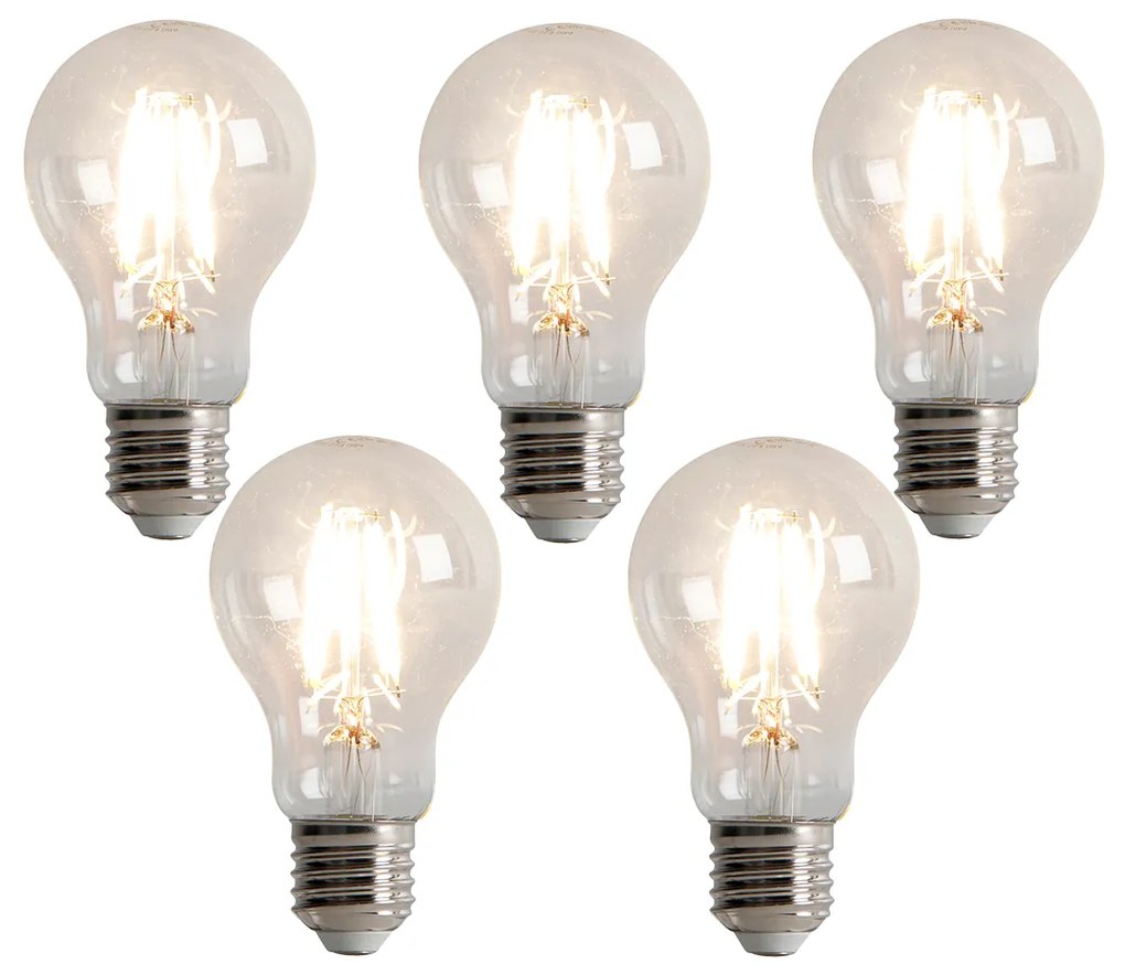 Sada 5 stmievateľných LED žiaroviek E27 s 3-stupňovým stmievaním A60 5W 500lm 2700K