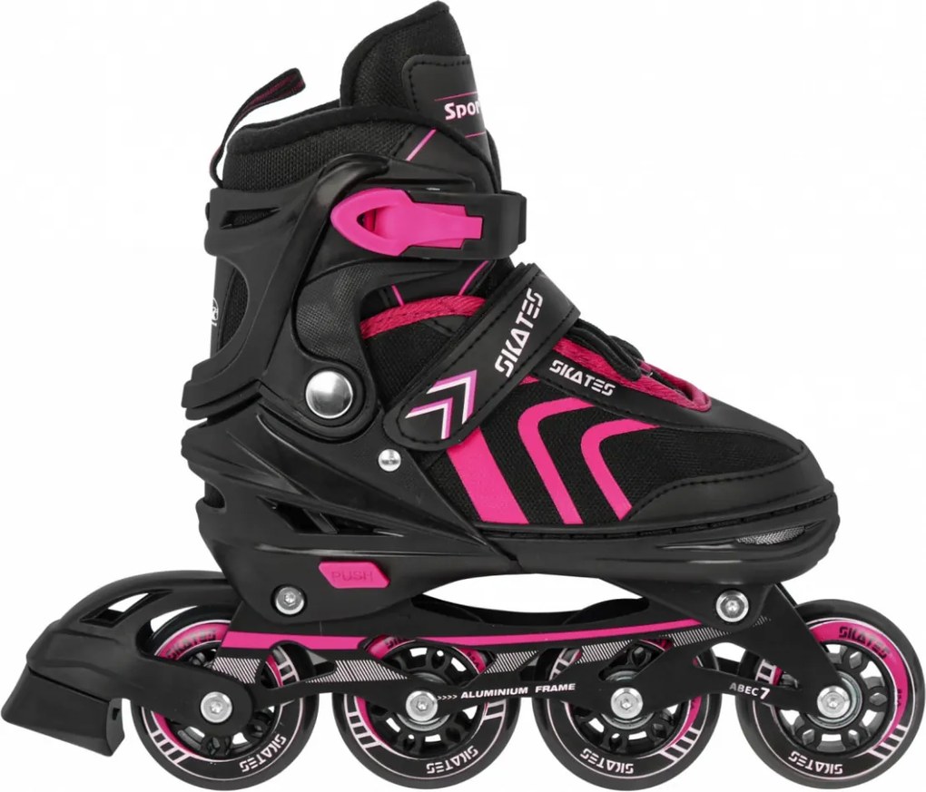 Ramiz Sada kolieskových korčúľ 4 v 1 Korčule pre deti Veľkosť 29-33 Ružová