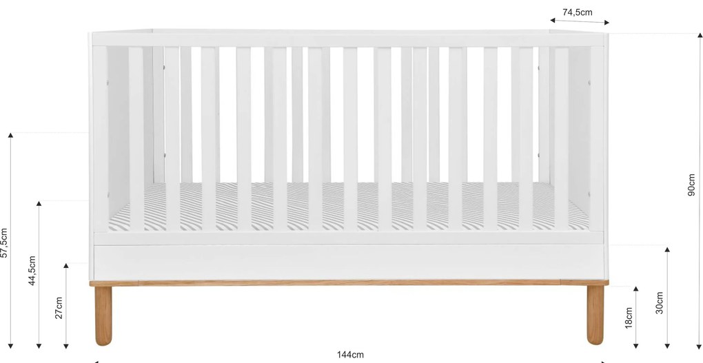 PROXIMA.store - Postieľka TOTEME - Botanic 70x140 - Biela