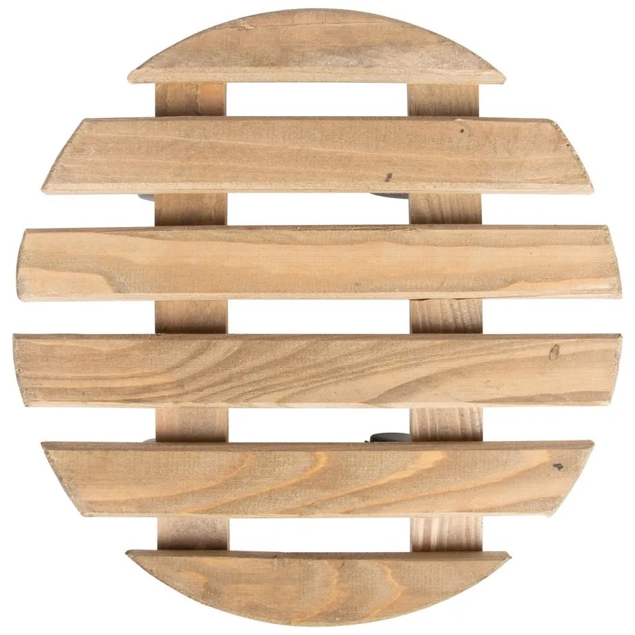 Drevený pojazdný podstavec pod kvetináč ø 29 cm (výška 8 cm) Indoor &amp; Outdoor – Esschert Design