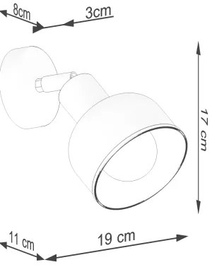 Sollux SL.1313 - Nástenné bodové svietidlo ELBA 1xE27/15W/230V biela