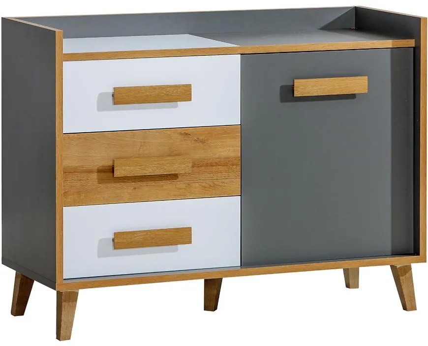 Komoda W6 Werso Riviera/Biely/Antracyt