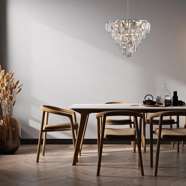 Krištáľový luster na reťazi CHELSEA 6xE14/40W/230V